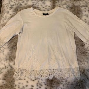 Top shop. Never worn. White with lace. Super soft and not sheer.
